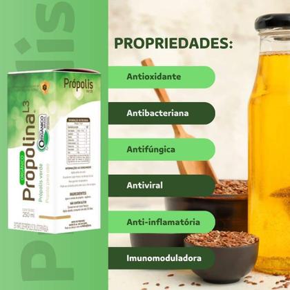 Imagem de Extrato de própolis orgânico verde propolina l3 - 250ml