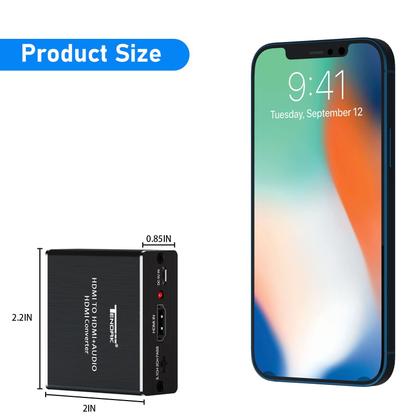 Imagem de Extrator de áudio HDMI para HDMI e óptico TOSLINK SPDIF 4K