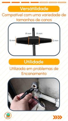 Imagem de Extrator de Cano & Tubo Quebrado Com Duas Pontas Universal 1/2 e 3/4 Reparos Eficientes.