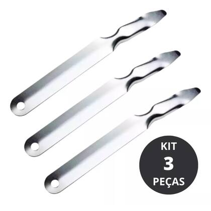 Imagem de Extrator De Grampo Em Metal Tipo Espátula Kit C/3 Unidades