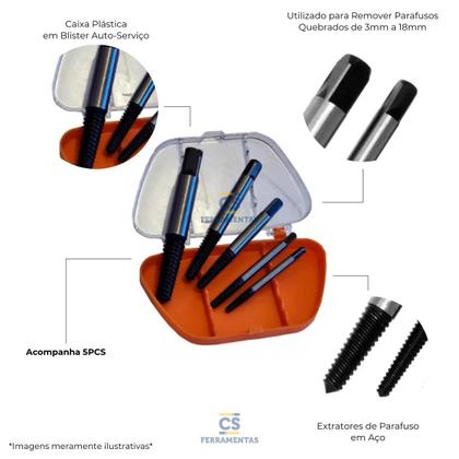 Imagem de Extrator de Parafusos 3 a 18MM Starfer