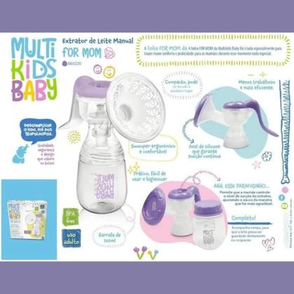 Imagem de Extrator Tira Leite Materno Bombinha Manual Multikids Baby