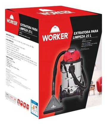 Imagem de Extratora De Sujeira Profissional Worker 25l 1400w Inox Ofer Cor Vermelho