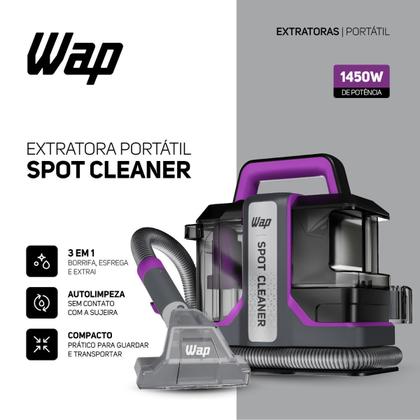 Imagem de Extratora Portátil 3 Em 1 WAP SPOTCLEANER W3 Cinza/Roxo 220v