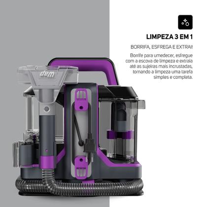 Imagem de Extratora Portátil 3 Em 1 WAP SPOTCLEANER W3 Cinza/Roxo 220v