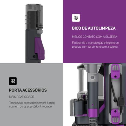 Imagem de Extratora Portátil 3 Em 1 WAP SPOTCLEANER W3 Cinza/Roxo 220v