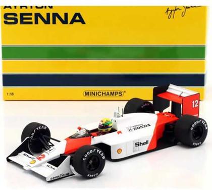 F1 Honda McLaren MP4/4 12 Ayrton Senna Campeão 1988 1/18