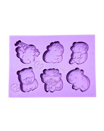 Imagem de F1886 molde de silicone capivara confeitaria biscuit