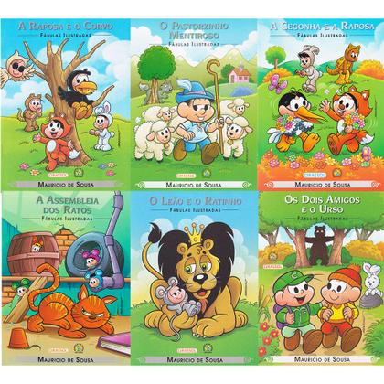 Imagem de Fábulas Ilustradas Com A Turma da Mônica Kit 14 Volumes