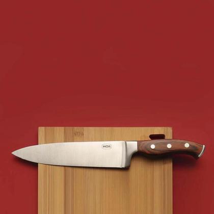 Imagem de Faca Chef 8 Polegadas Mor Steel Aço Inox Cabo de Madeira