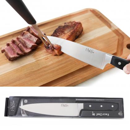 Imagem de Faca Chef 8 Polegadas Profissional Inox Ultracorte Temperado