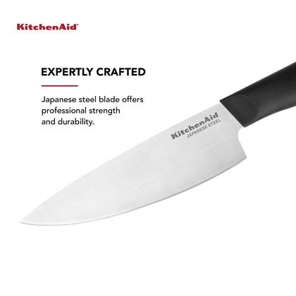 Imagem de Faca Chef KitchenAid Classic de 6 polegadas com capa de lâmina preta