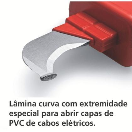 Imagem de Faca Curva Desencapadora Isolada Iec 60900 - 7'' Tramontina Pro Tramontina