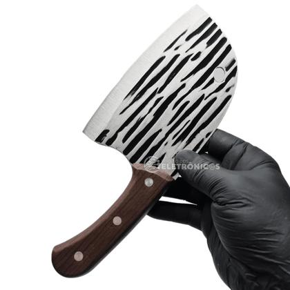 Imagem de Faca Cutelo 25cm Corta Peixe Churrasco Legumes Carne Cozinha Sem Bainha SLKAF49
