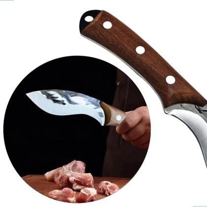 Imagem de Faca Cutelo com Cabo de Madeira Estilo e Funcionalidade na Cozinha Para Presentear SLKAF77