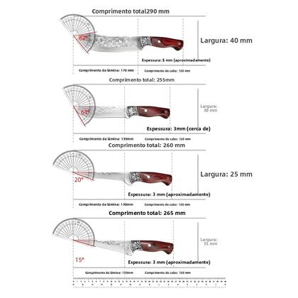 Imagem de Faca De Açougueiro Em Aço Inoxidável Com Cabo De Madeira Para Desossar Carne De Porco, Carne Bovina