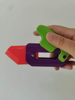 Imagem de Faca de brinquedo Fidget RCROKS Carrot, plástico impresso em 3D, 2 peças