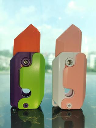 Imagem de Faca de brinquedo Fidget RCROKS Carrot, plástico impresso em 3D, 2 peças