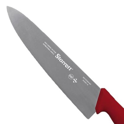Imagem de Faca de Carne P/ Refile de Mesa Lâmina Triangular Larga 10'' C/ Cabo Vermelho (BKR301-10) - Starrett