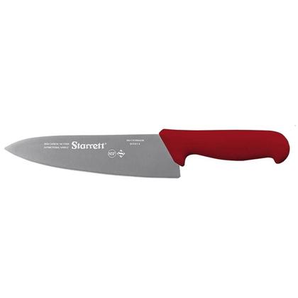 Imagem de Faca de Carne Para Refile de Mesa Lâmina Triangular Larga 8'' Cabo Vermelho (BKR301-8) - Starrett