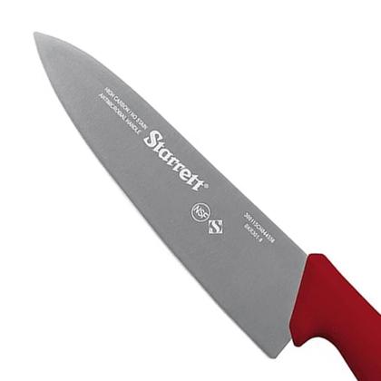 Imagem de Faca de Carne Para Refile de Mesa Lâmina Triangular Larga 8'' Cabo Vermelho (BKR301-8) - Starrett