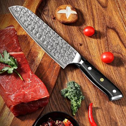 Imagem de Faca De Chef De 7 Polegadas Com Cabo Ergonômico, Kit De Faca Para Carne, Faca De Cozinha Japonesa,