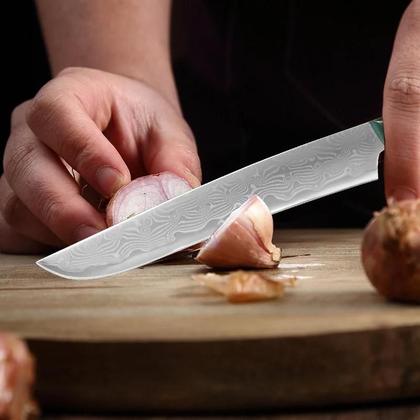 Imagem de Faca De Chef Em Aço Inoxidável Damascus, Estilo Japonês Profissional, Faca Para Cortar Carne Com