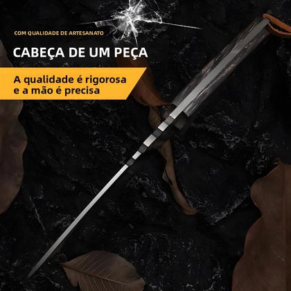 Imagem de Faca De Cozinha Em Aço Inoxidável De Alta Dureza, Faca De Lâmina Fixa EDC Para Sobrevivência Na