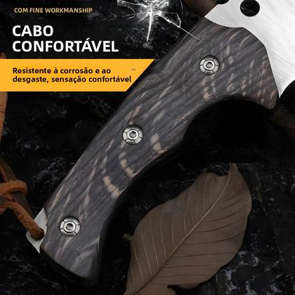 Imagem de Faca De Cozinha Em Aço Inoxidável De Alta Dureza, Faca Fixa EDC Para Sobrevivência Na Natureza E