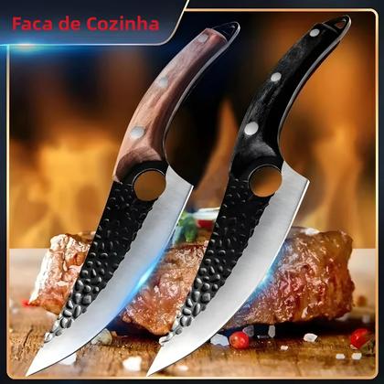 Imagem de Faca De Cozinha Profissional Forjada À Mão, Faca De Açougueiro, Faca Para Desossar, Cortador De