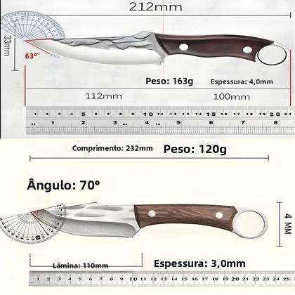 Imagem de Faca De Desossar Artesanal Em Aço Inoxidável, Cutelo De Carne, Faca De Chef Com Cabo De Madeira Para