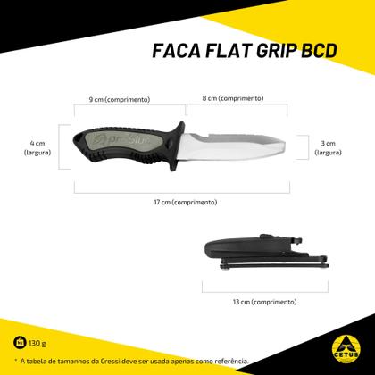 Imagem de Faca De Mergulho Cetus Flat Grip Bcd