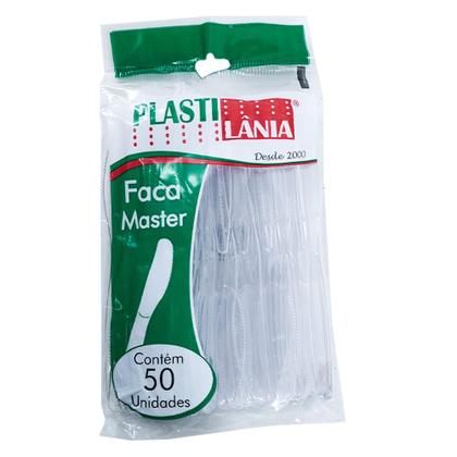Imagem de Faca Descartavel Master Plastilania Transparente 50 unidades