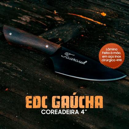 Imagem de Faca EDC  Gaúcha Artesanal Churrasco Coreadeira  4 Polegadas