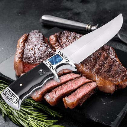 Imagem de Faca Full Tang com Lâmina de 17,5cm e Cabo Premium, Perfeita para Churrasco e Cozinha SLKA48