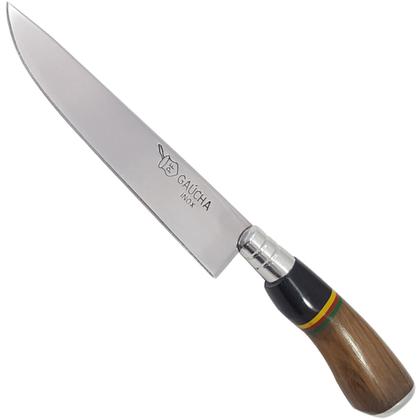 Imagem de Faca Gaúcha 6 Polegadas Cabo Madeira E Chifre Com Listras