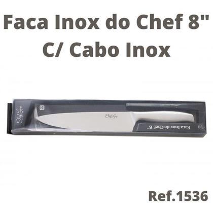 Imagem de Faca Inox do Chef 8 Polegadas Cabo Inox - Chef Line