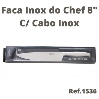 Imagem de Faca Inox do Chef 8 Polegadas Cabo Inox