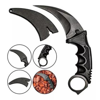 Imagem de Faca Karambit Esportiva Cs Go Inox Com Bainha Inclusa