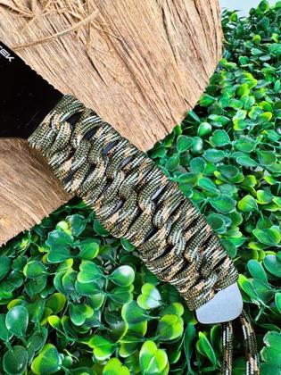 Imagem de Faca Lâmina Aço Inoxidável Cabo Trançado Com Bainha Luatek SLK-A264