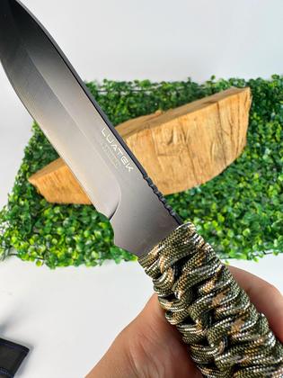 Imagem de Faca Lâmina Aço Inoxidável Cabo Trançado Com Bainha Luatek SLK-A264