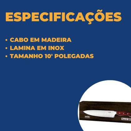 Imagem de Faca linha steel mor 10' polegadas cabo madeira