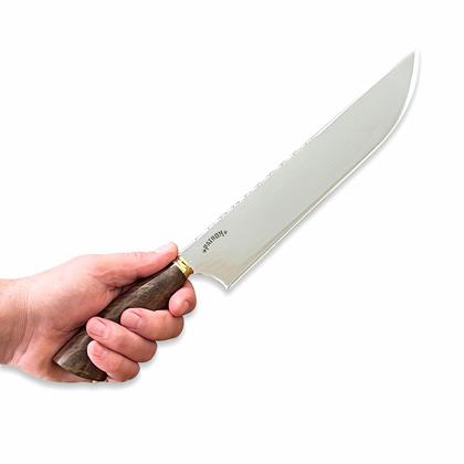 Imagem de Faca P/ Churrasco Rústica Aço Inox 2mm 10p Cabo De Madeira