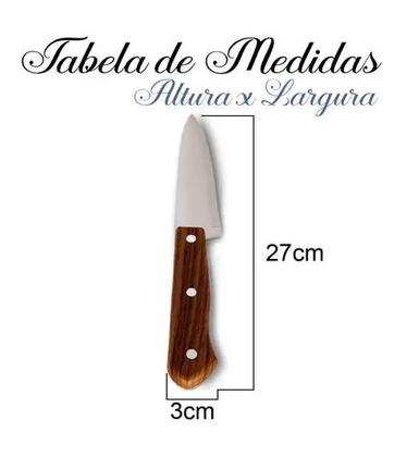 Imagem de Faca para Carne Cozinha Aço Inox 27 cm Original - 123 UTIL