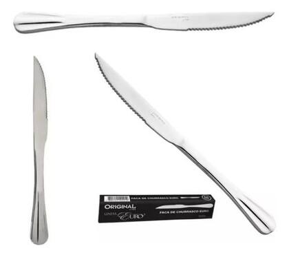 Imagem de Faca Para Churrasco Linha Euro kit Com 12 Unidades