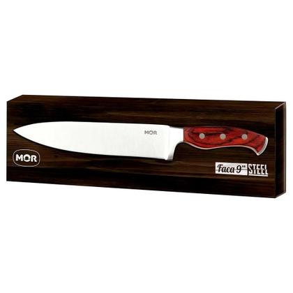 Imagem de Faca Para Cozinha Steel 9" Polegadas Inox - Mor