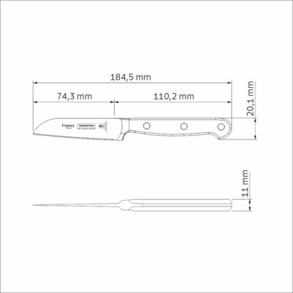Imagem de Faca para Frutas e Legumes Tramontina Century Wood 3 polegadas