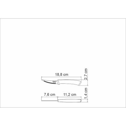 Imagem de Faca para Tomate Tramontina Felice Aço Inox Cabo de Polipropileno Preto 3"