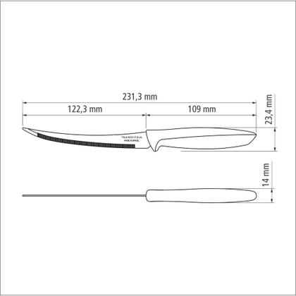 Imagem de Faca para Tomate Tramontina Plenus com Lâmina Aço Inox Cabo Polipropileno Preto 5pol