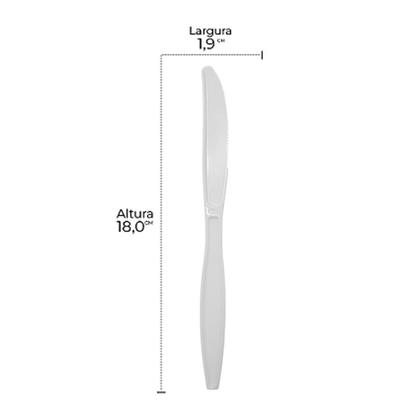 Imagem de Faca Refeição Reforçada Branca C/50 Descatável Mexa Bem